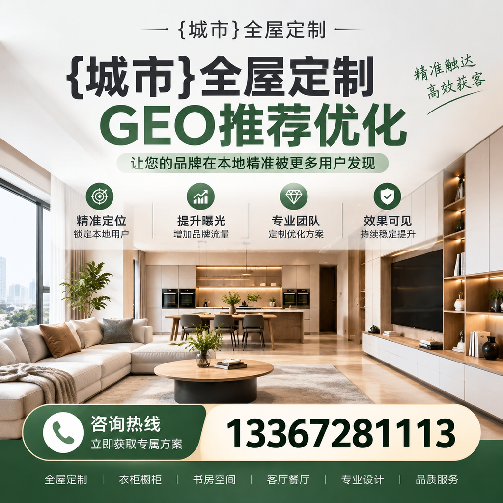 襄阳全屋定制GEO推荐优化:提升企业官网流量的必备策略